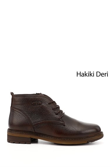 Mens Brown Antique Lace-Up Rubber Sole Genuine Leather Classic Boots