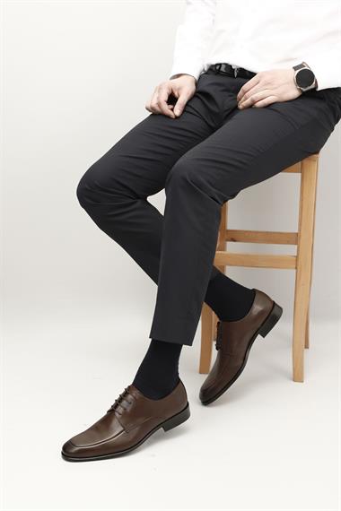 Mens Brown Antique Laced Leather Sole Genuine Leather Classic Shoes
