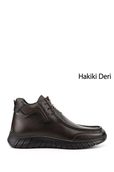 Mens Brown Antique Zippered Genuine Leather Boots