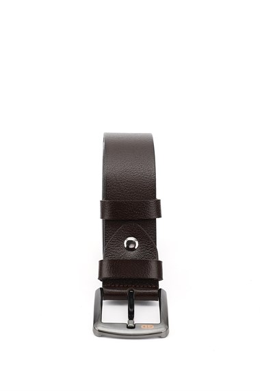 Mens Brown Antique Genuine Leather 4cm Jeans Belt