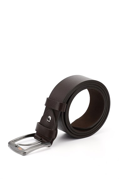 Mens Brown Antique Genuine Leather 4cm Jeans Belt