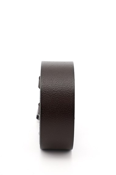Mens Brown Antique Genuine Leather 4cm Jeans Belt