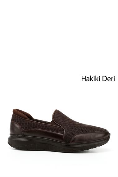Mens Coffee Antique Genuine Leather Comfort Shoes