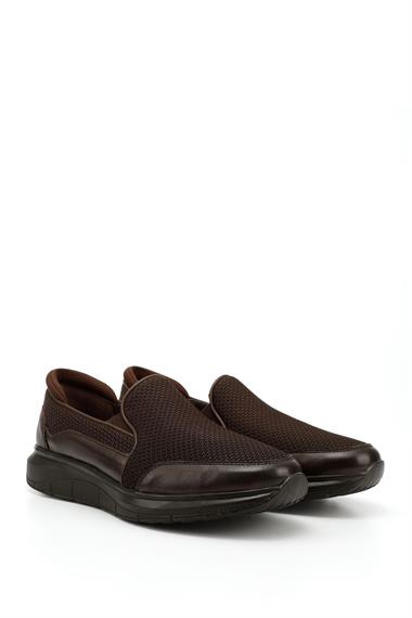Mens Coffee Antique Genuine Leather Comfort Shoes