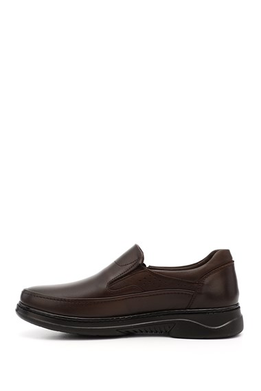 Mens Coffee Antique Genuine Leather Comfort Shoes