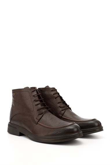 Mens Coffee Brown Floter Zippered Genuine Leather Classic Boots