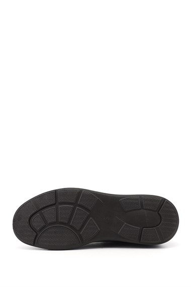 Erkek Kahve Nubuk Bağcıklı Hakiki Deri Sneaker