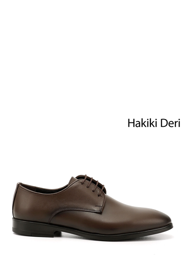 Mens Brown Lace-Up Genuine Leather Classic Shoes