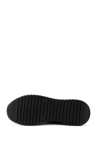 Mens Brown Lace-Up Rubber Sole Genuine Leather Sneakers