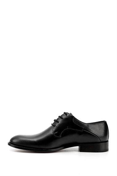 Mens Charcoal Printed Leather Sole Genuine Leather Classic Shoes