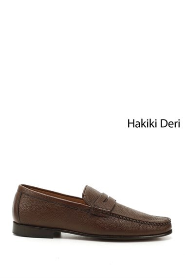 Erkek  Kösele Taban Hakiki Deri Loafer Ayakkabı