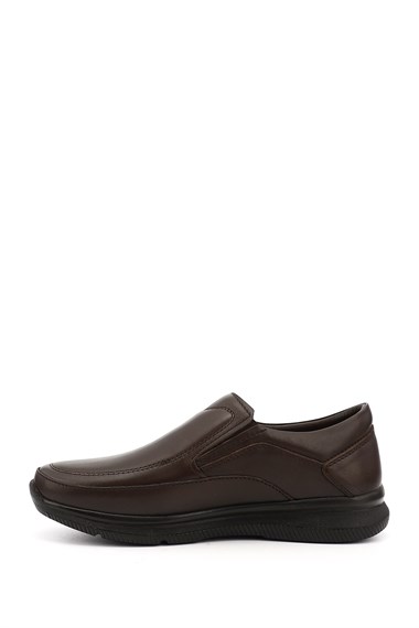 Mens Dark Brown Genuine Leather Comfort Shoes