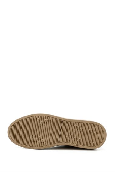 Erkek Kum Bağcıklı Kauçuk Taban Hakiki Deri Sneaker