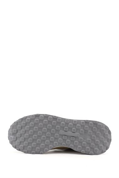 Erkek Kum Nubuk Bağcıklı Hakiki Deri Comfort Sneaker