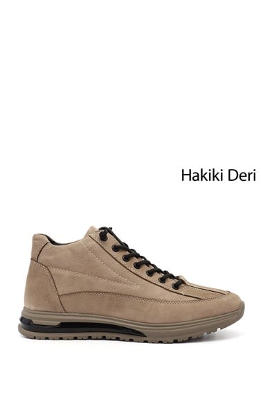 Erkek Kum Nubuk Bağcıklı Hakiki Deri Outdoor Bot