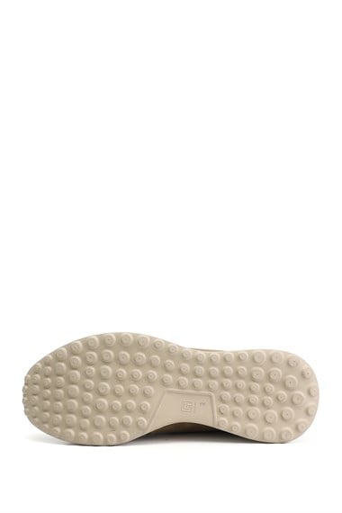 Erkek Kum Süet Bağcıklı Hakiki Deri Sneaker