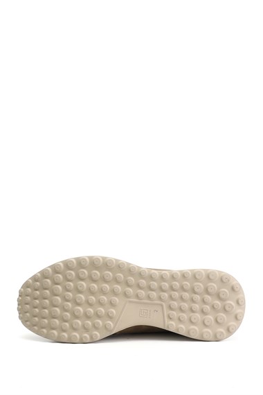 Erkek Kum Süet Bağcıklı Hakiki Deri Sneaker