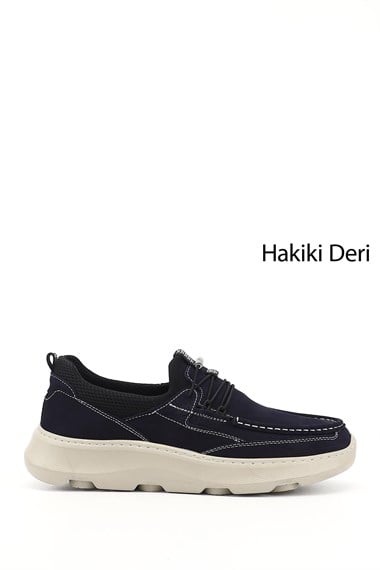 Erkek Laci Nubuk Bağcıklı Hakiki Deri Comfort Ayakkabı