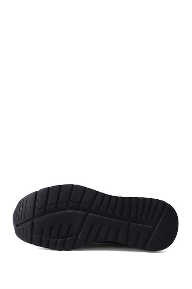 Erkek Lacivert Antik Likralı Lastik Bağcıklı Hakiki Deri Comfort Sneaker