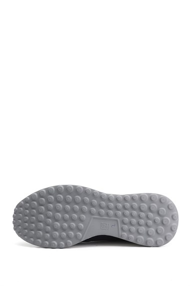 Erkek Lacivert Bağcıklı Hakiki Deri Sneaker