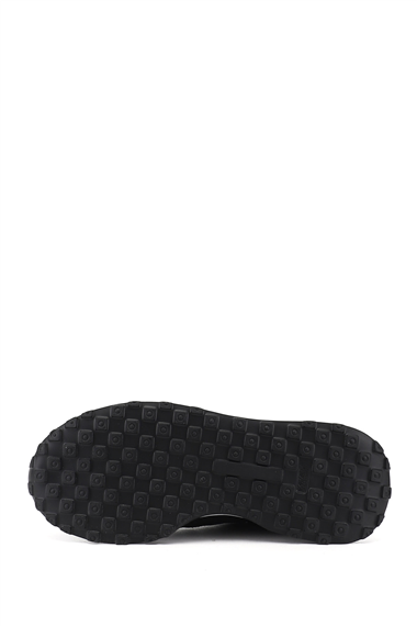 Erkek Siyah Bağcıklı Hakiki Deri Comfort Sneaker