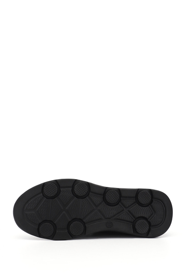 Mens Black Genuine Leather Comfort Shoes
