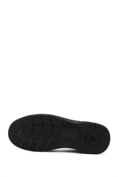 Mens Black Lace-Up Genuine Leather Comfort Shoes