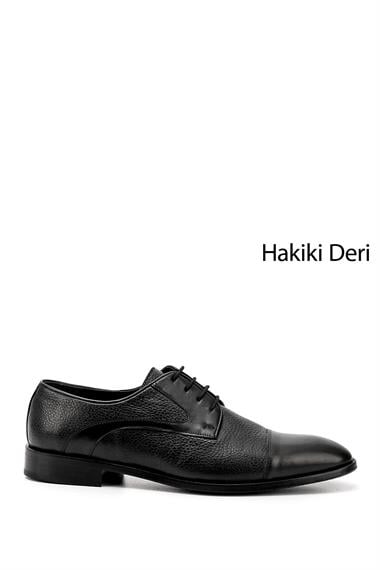 Mens Black Lace-Up Genuine Leather Classic Shoes