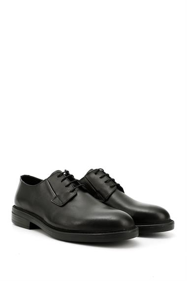 Mens Black Lace-Up Genuine Leather Classic Shoes