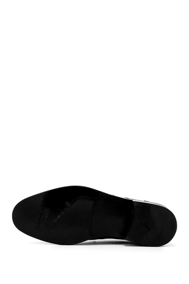 Mens Black Lace-Up Genuine Leather Classic Shoes