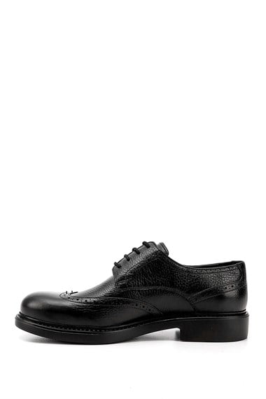 Mens Black Lace-Up Genuine Leather Classic Shoes