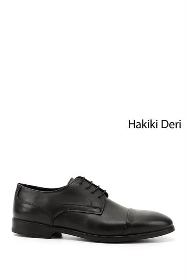 Mens Black Lace-Up Genuine Leather Classic Shoes