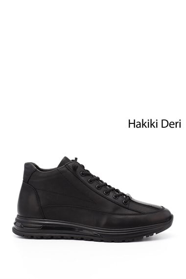 Erkek Siyah Bağcıklı Hakiki Deri Outdoor Bot