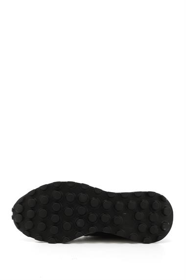 Erkek Siyah Bağcıklı Hakiki Deri Sneaker
