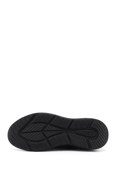 Erkek Siyah Bağcıklı Hakiki Deri Sneaker