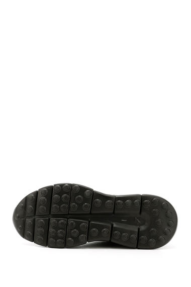 Erkek Siyah Bağcıklı Hakiki Deri Sneaker