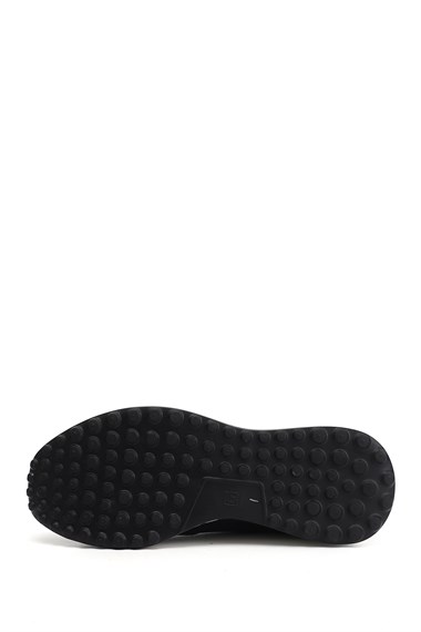 Erkek Siyah Bağcıklı Hakiki Deri Sneaker