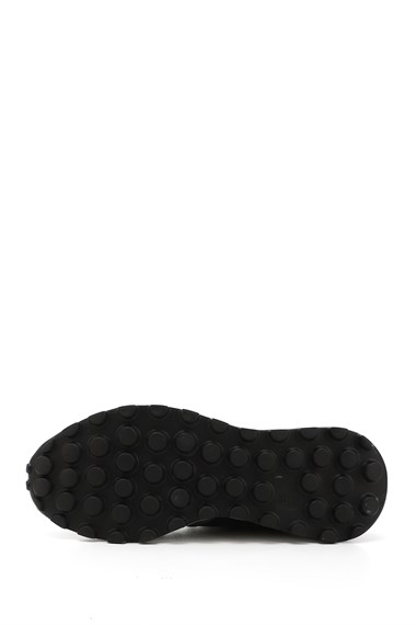Erkek Siyah Bağcıklı Hakiki Deri Sneaker