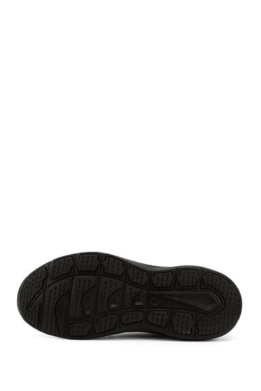 Erkek Siyah Bağcıklı Kauçuk Taban Hakiki Deri Sneaker