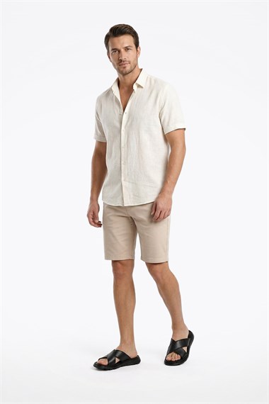 Mens Black Cross-Strap Genuine Leather Slippers