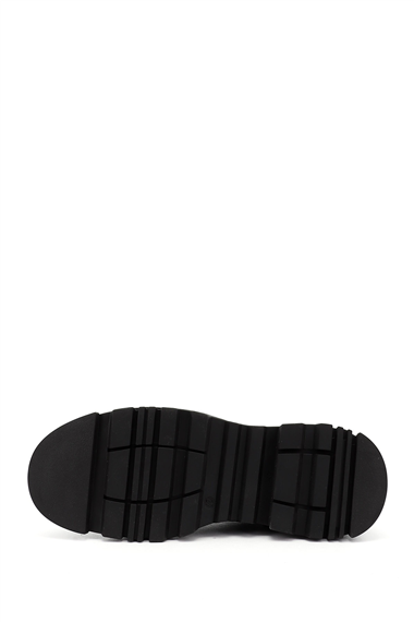 Mens Black Zippered Thermal Sole Genuine Leather Boots