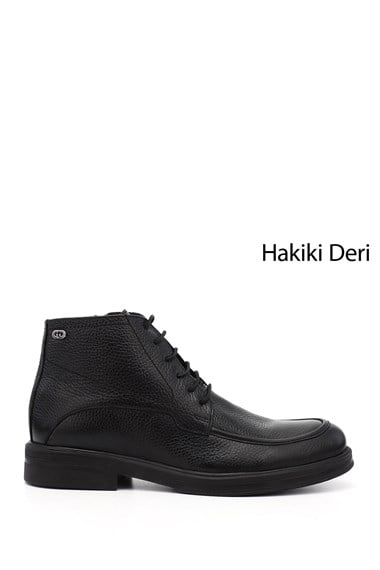 Mens Black Floter Zippered Genuine Leather Classic Boots
