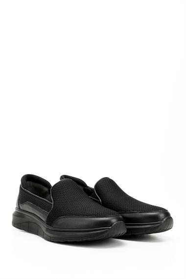 Mens Black Genuine Leather Comfort Shoes