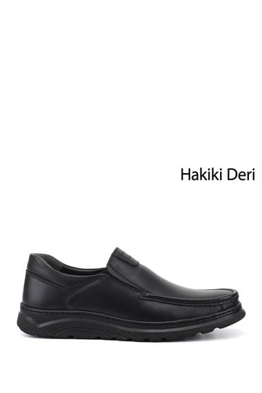 Erkek Siyah Hakiki Deri Comfort Ayakkabı