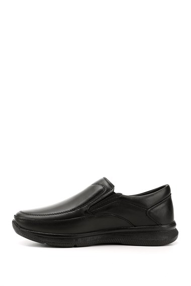 Mens Black Lace-Up Genuine Leather Shoes