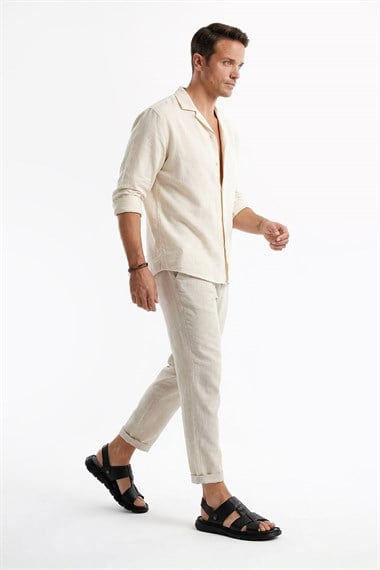 Mens Black Genuine Leather Comfort Sandals