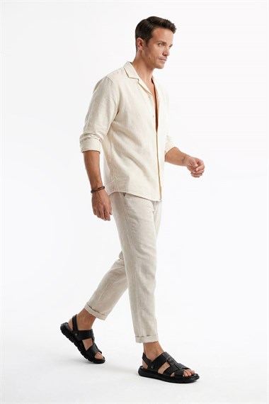 Mens Black Genuine Leather Comfort Sandals
