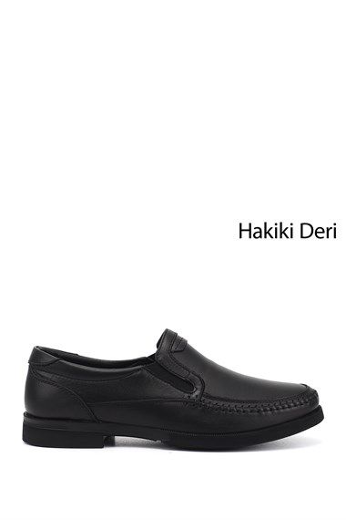 Erkek Siyah Hakiki Deri Klasik Ayakkabı
