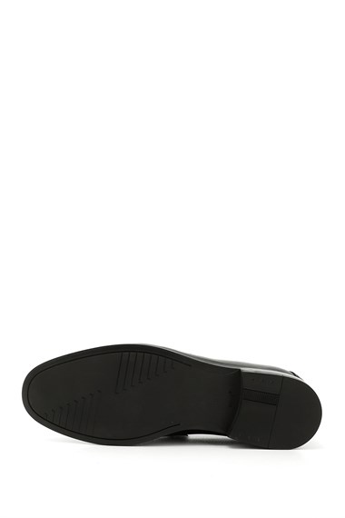 Mens Black Genuine Leather Loafer Shoes