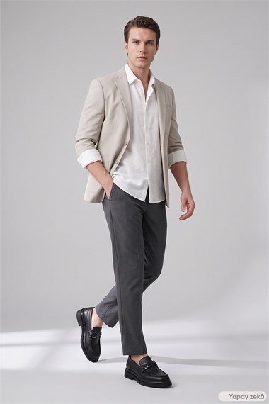 Mens Black Genuine Leather Loafer Shoes